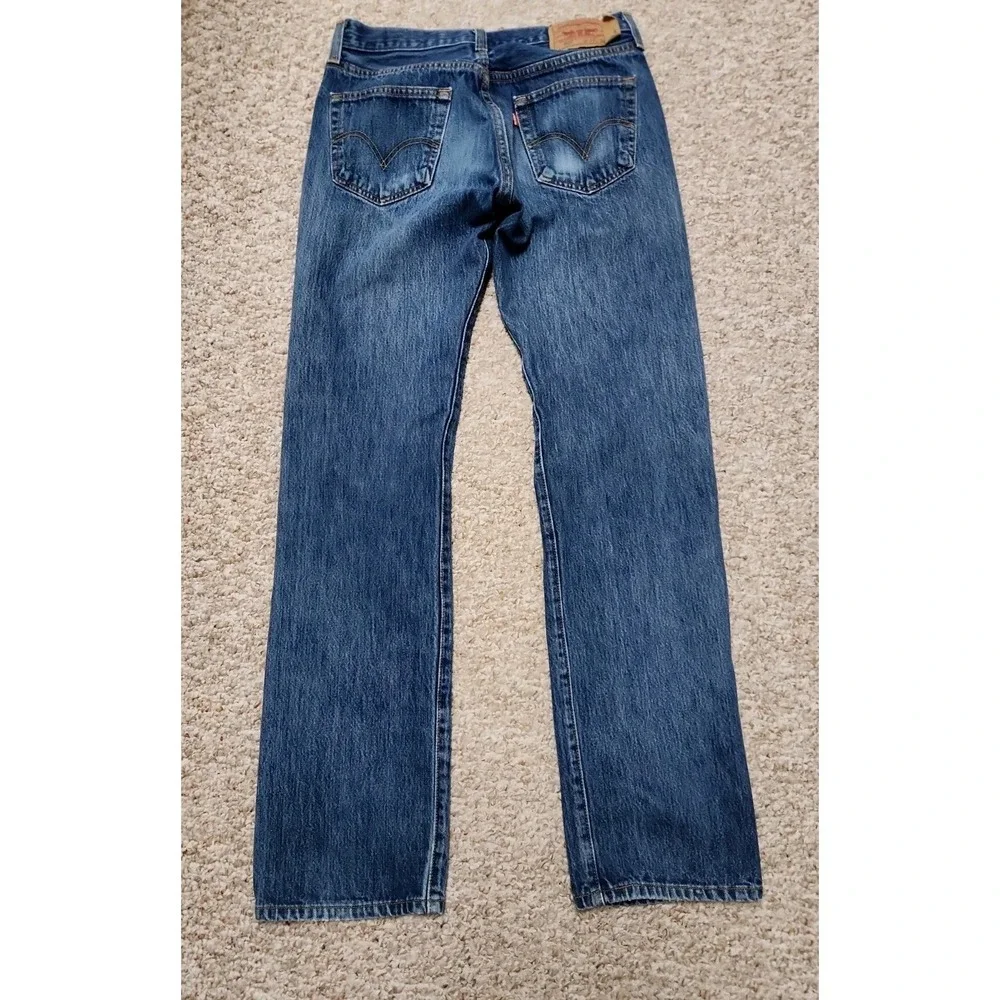 Levi's Men's 33x34 Actual Straight Fit 501 Button Fly 100% Cotton